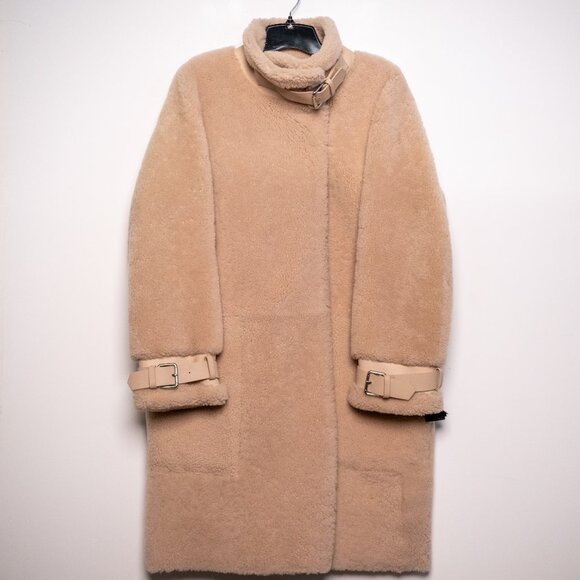 Maje Two-tone shearling coat - Picture 5 of 5